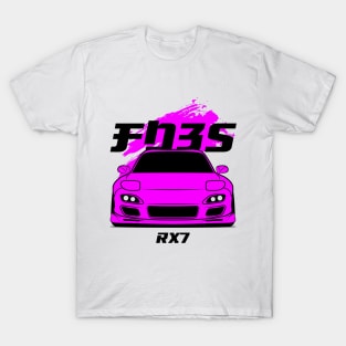 Front pink rx7 fd3s T-Shirt